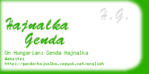 hajnalka genda business card